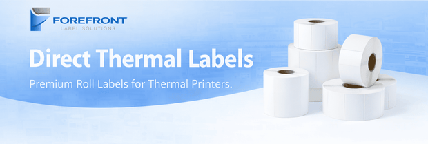 Direct thermal label rolls for shipping, inventory, retail and short-term identification.