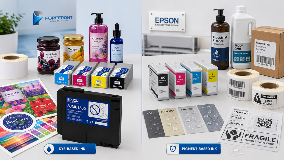 Dye vs. Pigment Ink for U.S. Label Printing Workflows