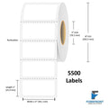 1.5″ x 1″ Thermal Transfer Label - 5500 Labels (8-Pack)