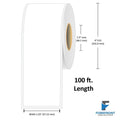 2.25" Continuous Gloss Paper Label - 100 ft./Roll - sticker label printable -forefront - 2.5″ Continuous Gloss BOPP Label - 100 ft./Roll