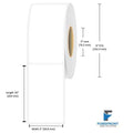 2" x 10" gloss paper inkjet labels 230 per roll 3" core 6" OD