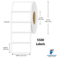 3" x 1" Thermal Transfer Label - 5500 Labels (6-Pack)