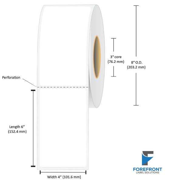 4" x 6" Thermal Transfer Label - 1000 Labels (4-Pack)