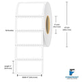 4" x 2" direct thermal labels 3000 per roll 3" core 8" OD 4 pack