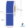 4" x 6" orange floodcoated thermal transfer labels 1000 per roll 3" core 8" OD 4 rolls per case