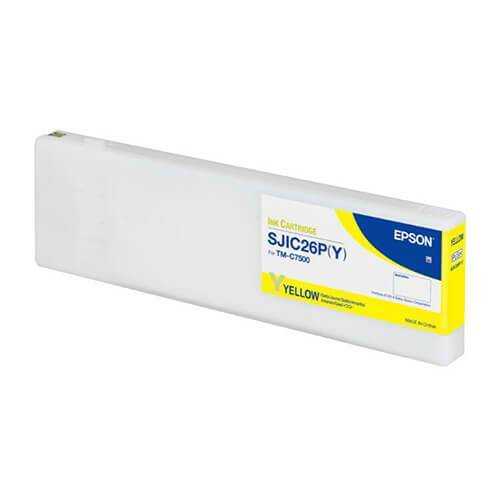 Epson TM-C7500 Yellow Ink Cartridge, SJIC26P(Y)