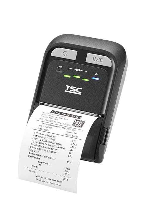 TSC TDM-20 Mobile Thermal Printer front view – compact design with 203 dpi resolution - TSC TDM-20 Mobile Thermal Printer front view – Mobile Printers 203 dpi - TSC TDM-20 for Vehicle Mount - Mobile Printing the United States - Vehicle-ready TDM-20 Mobile Printer – Ideal for field service