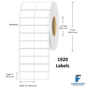 1.5" x 1" (2 UP) Chemical Label - 1920 Labels