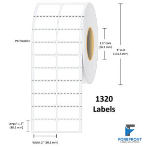 2 x 1.5 (2 UP) Chemical Label - 1320 Labels