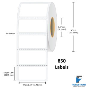 2.43" x 1.14" NP Chemical Label - 850 Labels