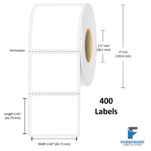 2.43" x 2.43" NP Chemical Label - 400 Labels