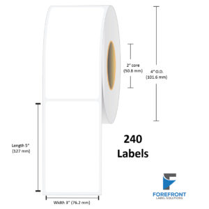 3" x 5" Matte Paper Label - 240 Labels (6-Pack)
